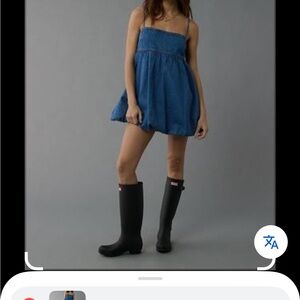 American Eagle Outfitters Blue Mini bubble Dress